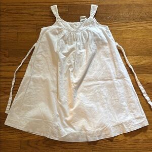 Baby Gap White Sleeveless Dress with Tie Details